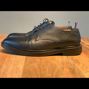 Thom Browne leather pebble grain black derby